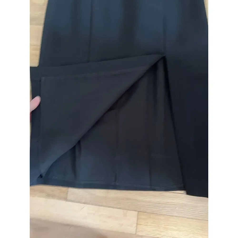 BCBGMAXAZRIA Women's 2 Black Marquis Off The Shoulder Mini Dress LBD Side Slit